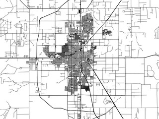 greyscale vector city map of roswell new mexico in the united states of america with with water, fie