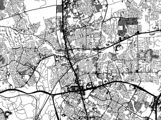 greyscale vector city map of round rock texas in the united states of america with with water, field