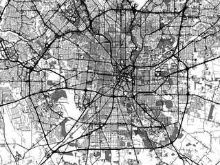 greyscale vector city map of san antonio texas in the united states of america with with water, fiel
