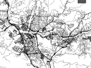 greyscale vector city map of santa clarita california in the united states of america with with wate