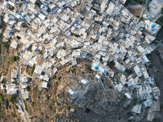 Wall Mural - City of Ios in Greece, three churches