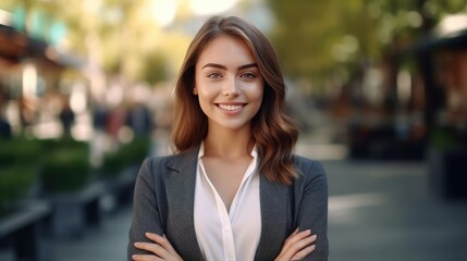 Wall Mural - Portrait of a young businesswoman