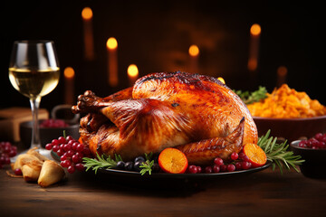 Roasted turkey with rosemary