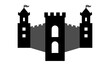 ancient castle building logo vector
