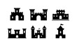 building castle vector icon set