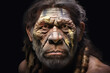portrait of neanderthal man. Generative Ai