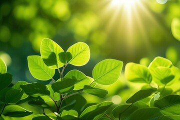 Poster - Sunlight Filtering Through Tree Leaves