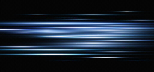 Wall Mural - vector illustration in blue color. set of light effects. glare and flash. bright beams of light. glo