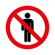 Prohibited stop men, people sign icon