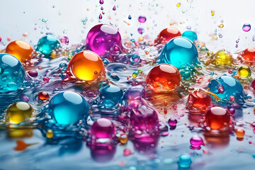 Wall Mural - Abstract colorful background in 3D style for your design