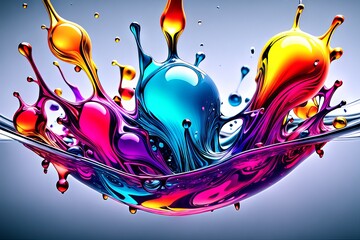 Wall Mural - Abstract colorful background in 3D style for your design