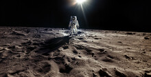 Moon Surface Astronaut Footprint Hd Wallpaper