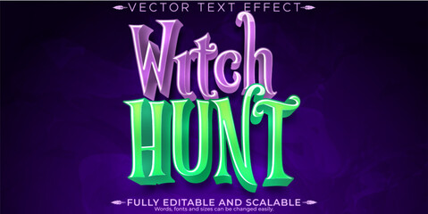 Poster - Editable text effect witch 3d horror and scary font style