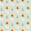 © Fluffy Agency - Ensemble vectoriel d'icônes de camping et d'illustrations d'automne : feux de camp, guimauve, bougie et fleurs et feuilles qui tombent. Pattern, motif, d'éléments de saison d'automne.