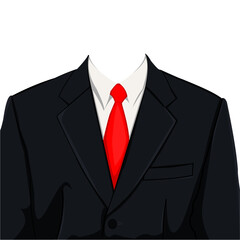 Men's jacket. Collection. suit with tie vector illustration