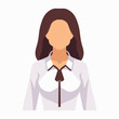 © sahutian - Women wearing a white shirt vector illustration, flat woman wear a white shirt vector art isolated on a white background