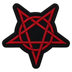 Sticker - Pentogram patch. Occult accessory, dark magic. Satan, Baphomet, Devil, Hades, Lilith. Accessory for rockers, metalheads, punks, goths.