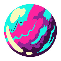 Poster - space planet abstract icon isolated