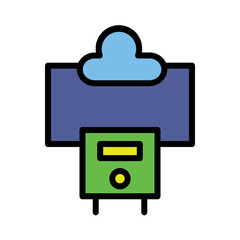 Poster -  Cloud Hosting Web Icon