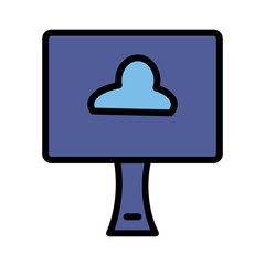 Sticker -  Backup Cloud Computing Icon