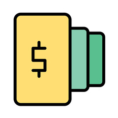 Canvas Print -  Cash Finance Money Icon