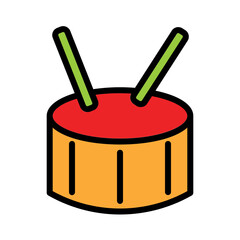 Sticker -  Beat Drum Stick Icon