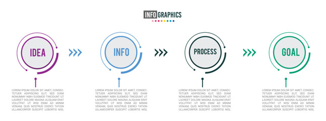 circle chart infographic template vector for chart, diagram presentation business concept with 5 or 