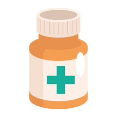 Poster - medical bottle icon isolated