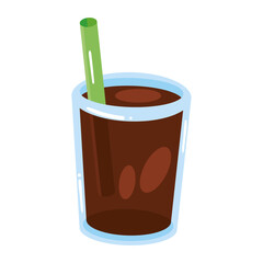 Poster - warm cup of drink with straw