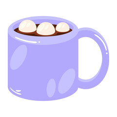 Poster - warm cup of drink with cream