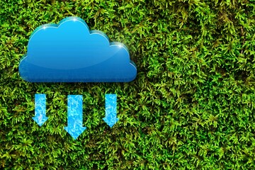 Canvas Print - Concept of a co2 symbol in cloud on nature background