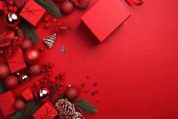 Wall Mural - Christmas and New Year Concept. Christmas and New Year Background. Christmas and New Year Theme. Christmas Gift. New Year Party. Generative Ai.