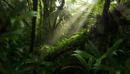 Wall Mural - Tropical rainforest in Central America