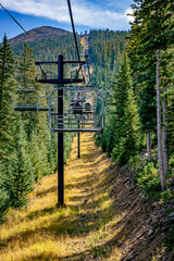 Wall Mural - Chair lift to Humphrey's Peak in Flagstaff Arizona in Autumn