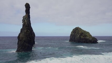 Wall Mural - Stunning view of the Praia da Ribeira da Janela sea stacks in northern part of the island