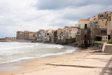 Poster - Cefalu Beach - Sicily - Italy