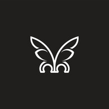 Abstarct Letter M Bug Wings Symbol Logo Vector