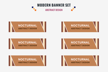 Wall Mural - Modern abstract vector banner set. Flat geometric shape with different colors and different style. Template for web or print design, ready to use.
