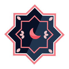 Sticker - islamic star crescent moon