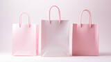 Fototapeta Dinusie - Soft pink shopping bags