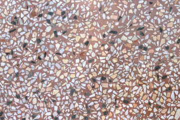 Wall Mural - Terrazzo texture or polished stone seamless patterns  black brown white mix colorful background