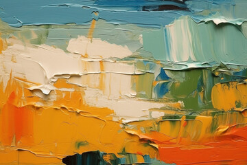 Wall Mural - A close-up of a dynamic color paint background, Generative AI