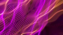Abstract Particle Techy Wave. Abstract Background With Lines Wave.