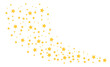 Yellow star sparkle twinkle christmas decoration flat design illustration