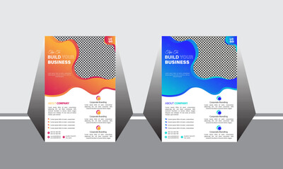 Wall Mural - Modern Corporate business flyer template design set, Brochure design, cover modern layout, annual report, poster, flyer in A4 with colorful business proposal, promotion, advertise, publication, cover