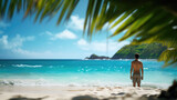 Fototapeta  - Tropical island vacationer