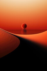 Wall Mural - Simple Abstract Background with Sphere