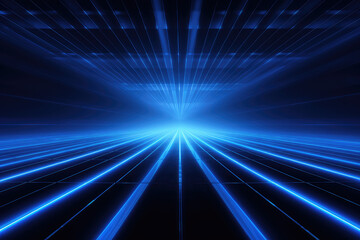 abstract technology concept perspective grid line up and down side with neon light background.