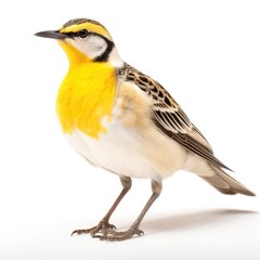 Sticker - Western meadowlark bird isolated on white background.