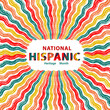 National Hispanic Heritage Month background with stripes